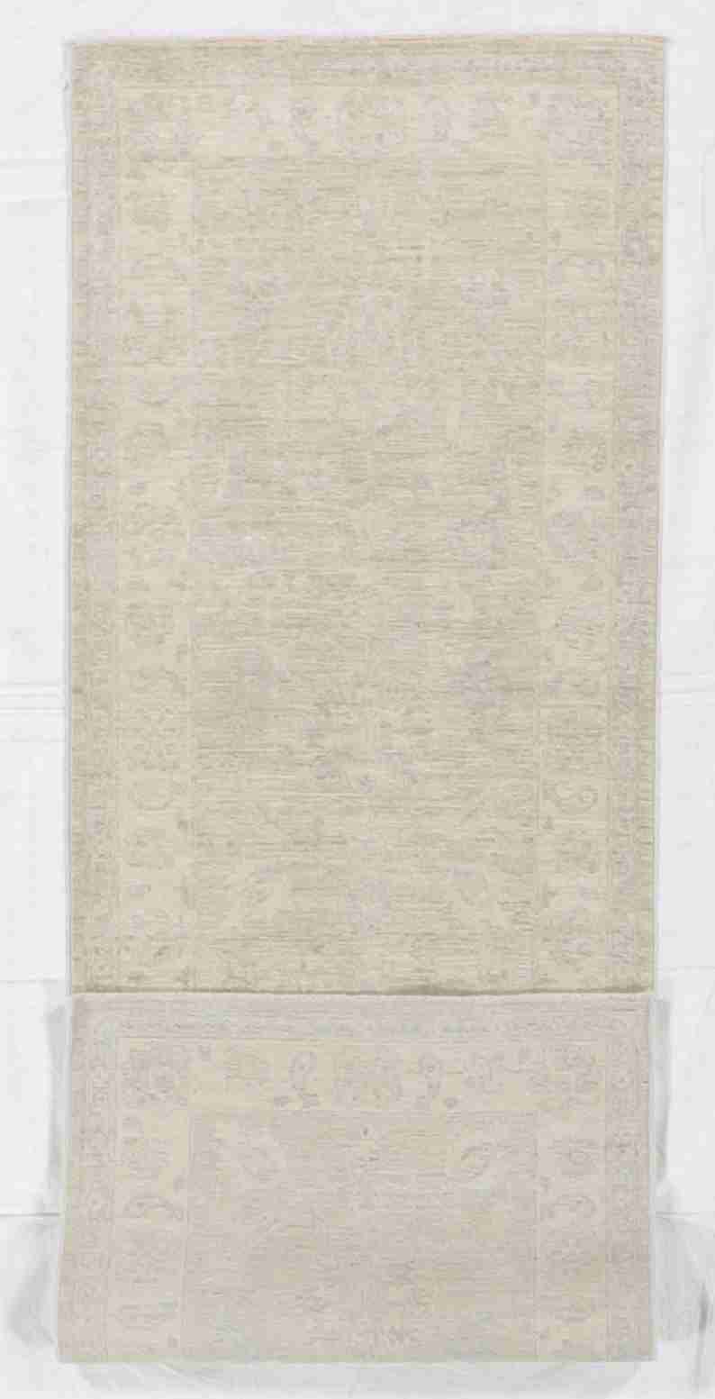 W 2.9 - L 8.2 - Oushak Runner 100% Wool Handmade All Over Design - 60404