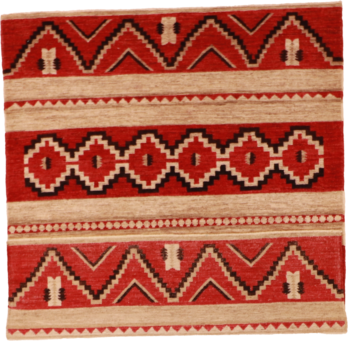 W 5 L 6.7 Mountain Modern 100% Wool Hand-Woven Geometric Design - 60413