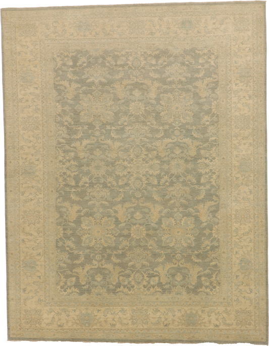 W 9 L 11.6 Zeigler 100% Wool Hand-Woven All-Over Design - 60426