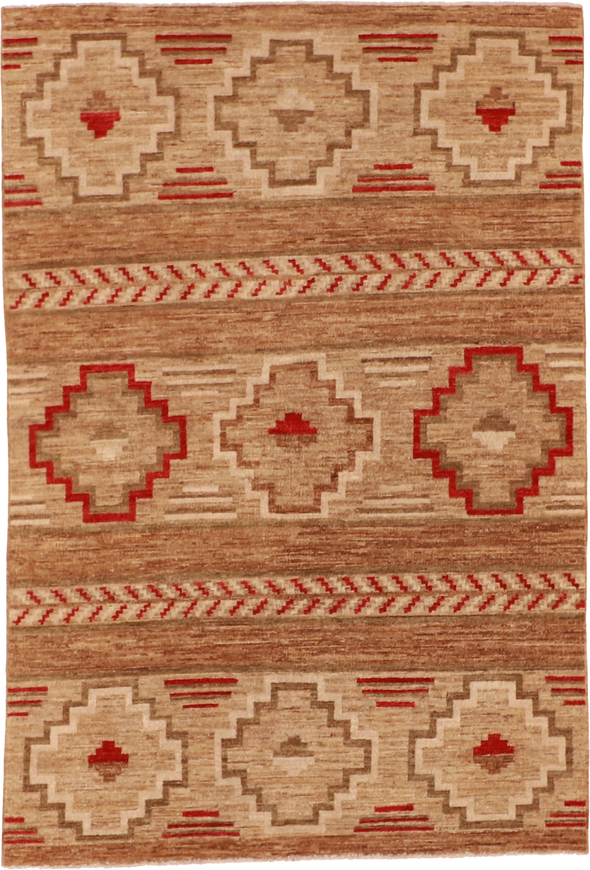 W 4 - L 5.10 Mountain Modern 100% Wool Hand-Woven Rug - 60444