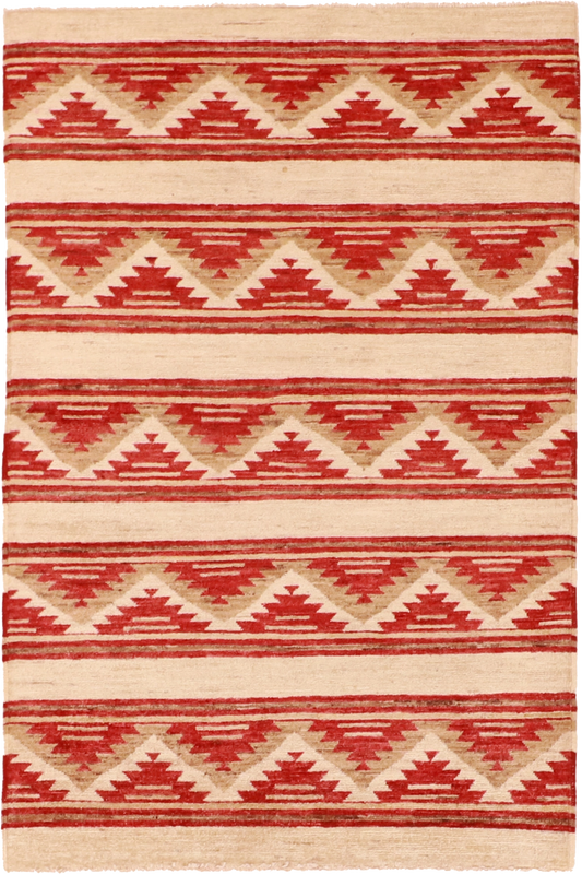 W 3.2 - L 4.10 Mountain Modern 100% Wool Hand-Woven Rug - 60448