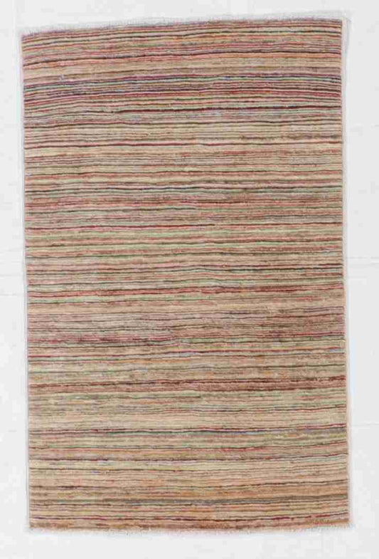 W 2.7 - L 4.2 - Modern Wool All Over Rectangle - Finest Hand-Knotted Quality Wool - 60461
