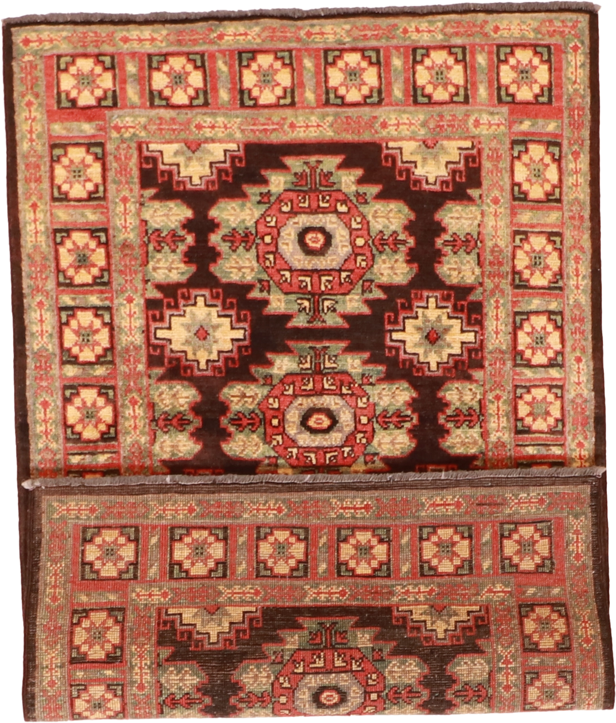 W 3.1 L 5.1 Kazak 100% Wool Hand-Woven All-Over Design - 60476