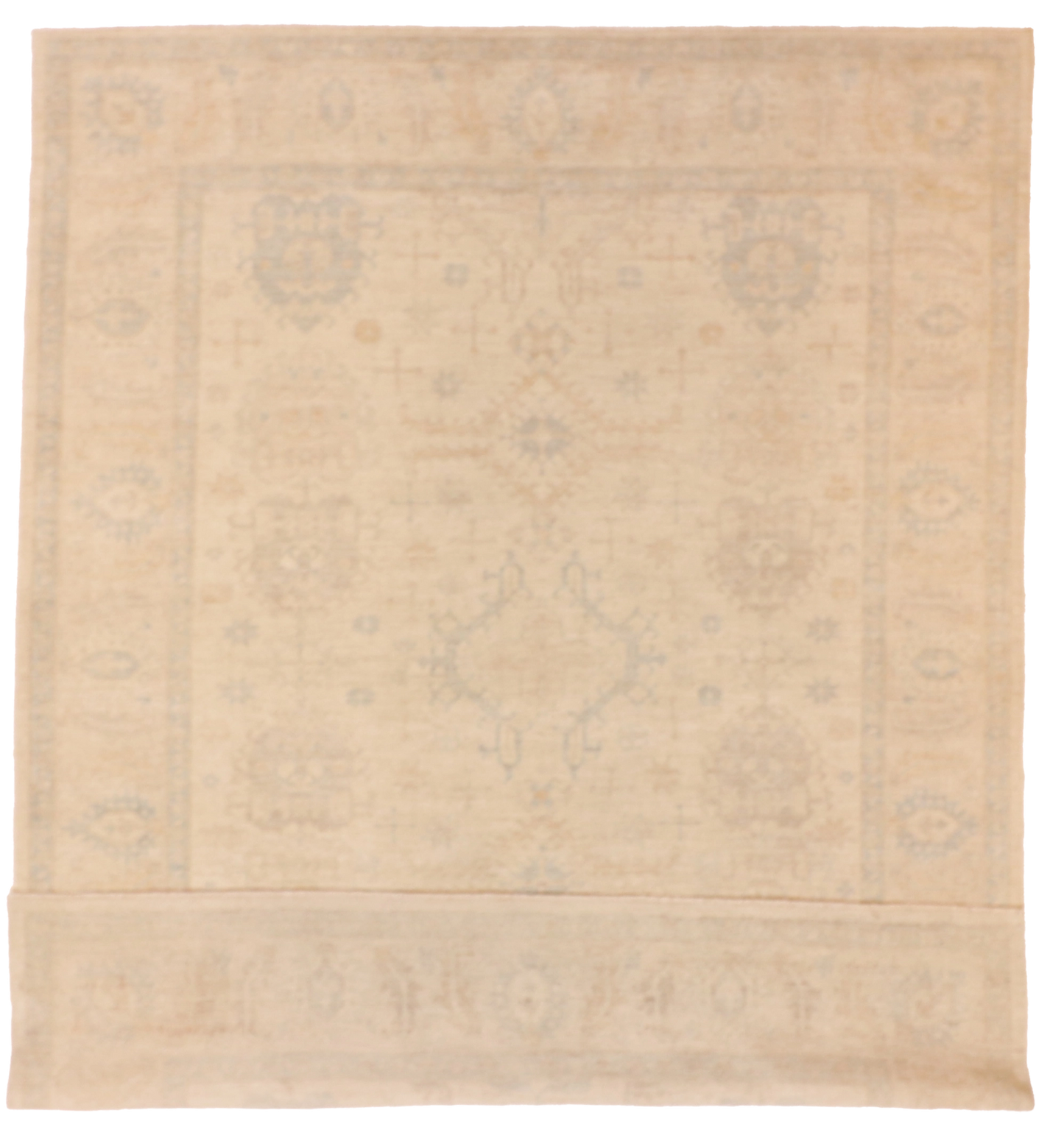 W 8 L 10.4 Hamadan 100% Wool Hand-Woven All-Over Design - 60477