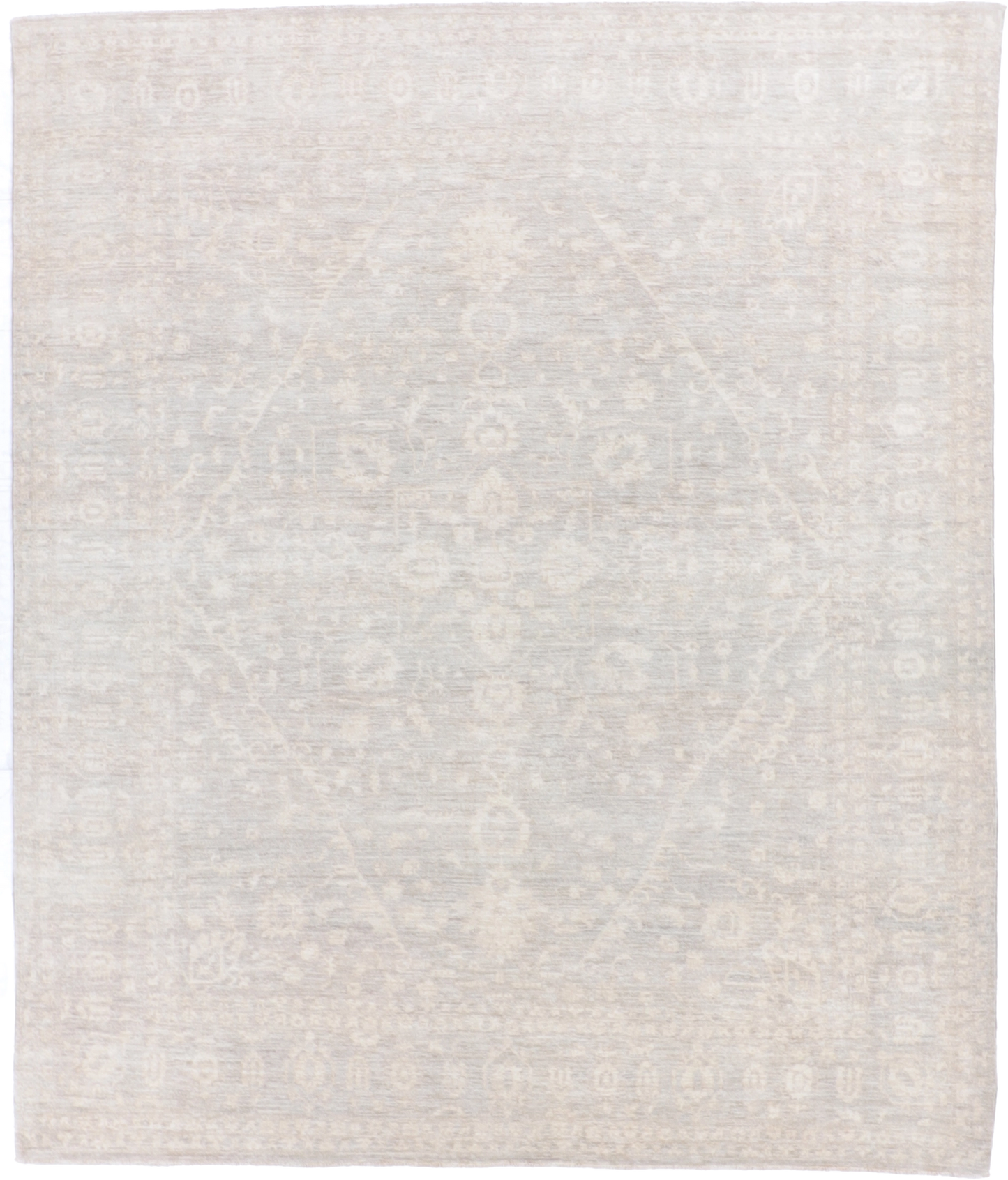 W 8.5 L 10 Zeigler 100% Wool Hand-Woven All-Over Design - 60478