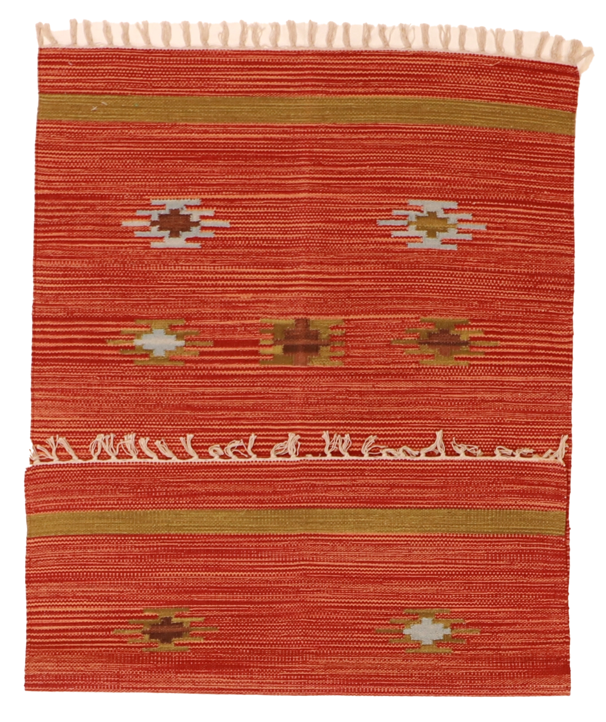 W 3 L 5 Kilim 100% Wool Hand-Woven All-Over Design - 60483