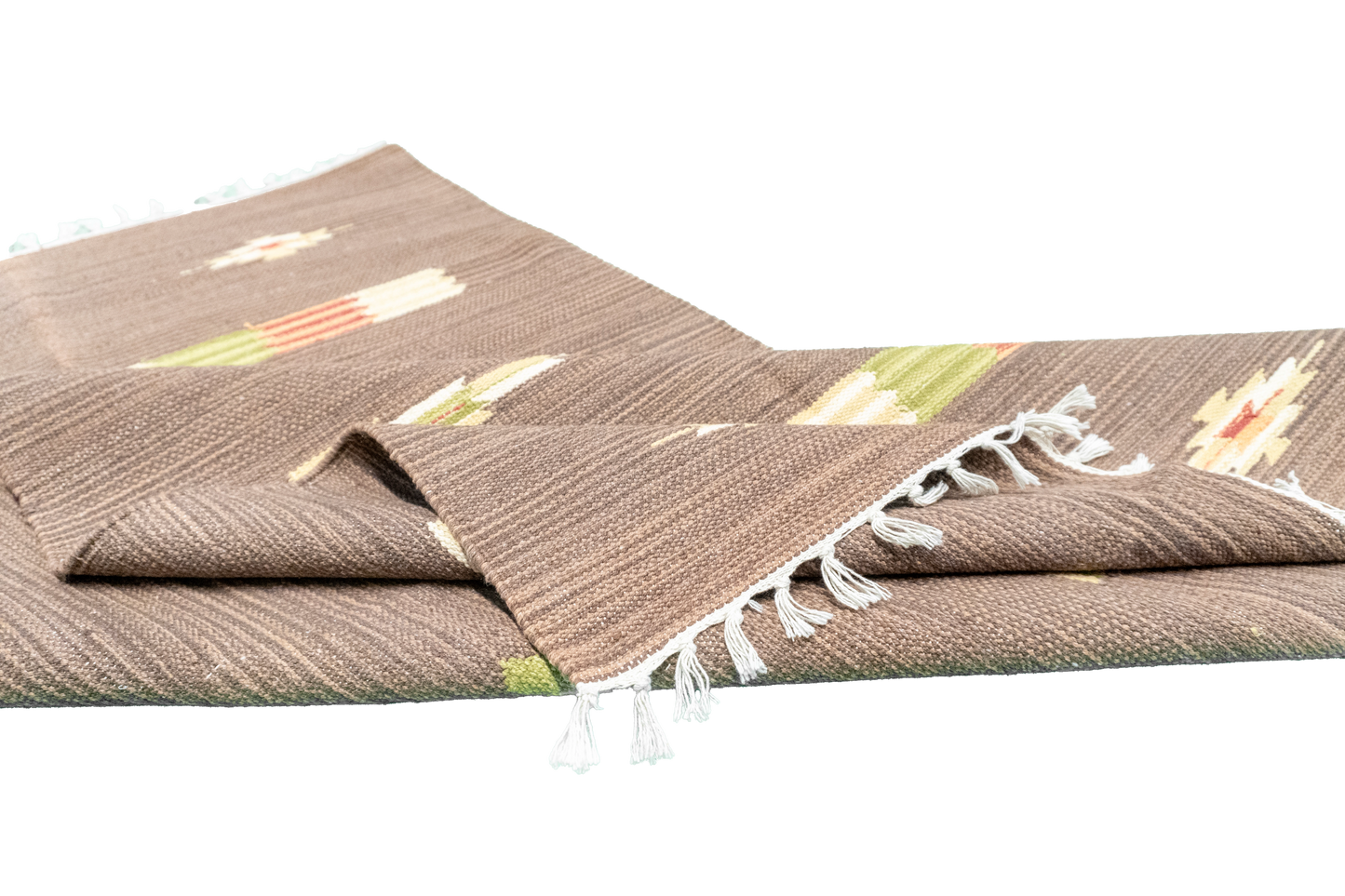 W 3 L 5 Kilim 100% Wool Hand-Woven Geometric Design - 60504