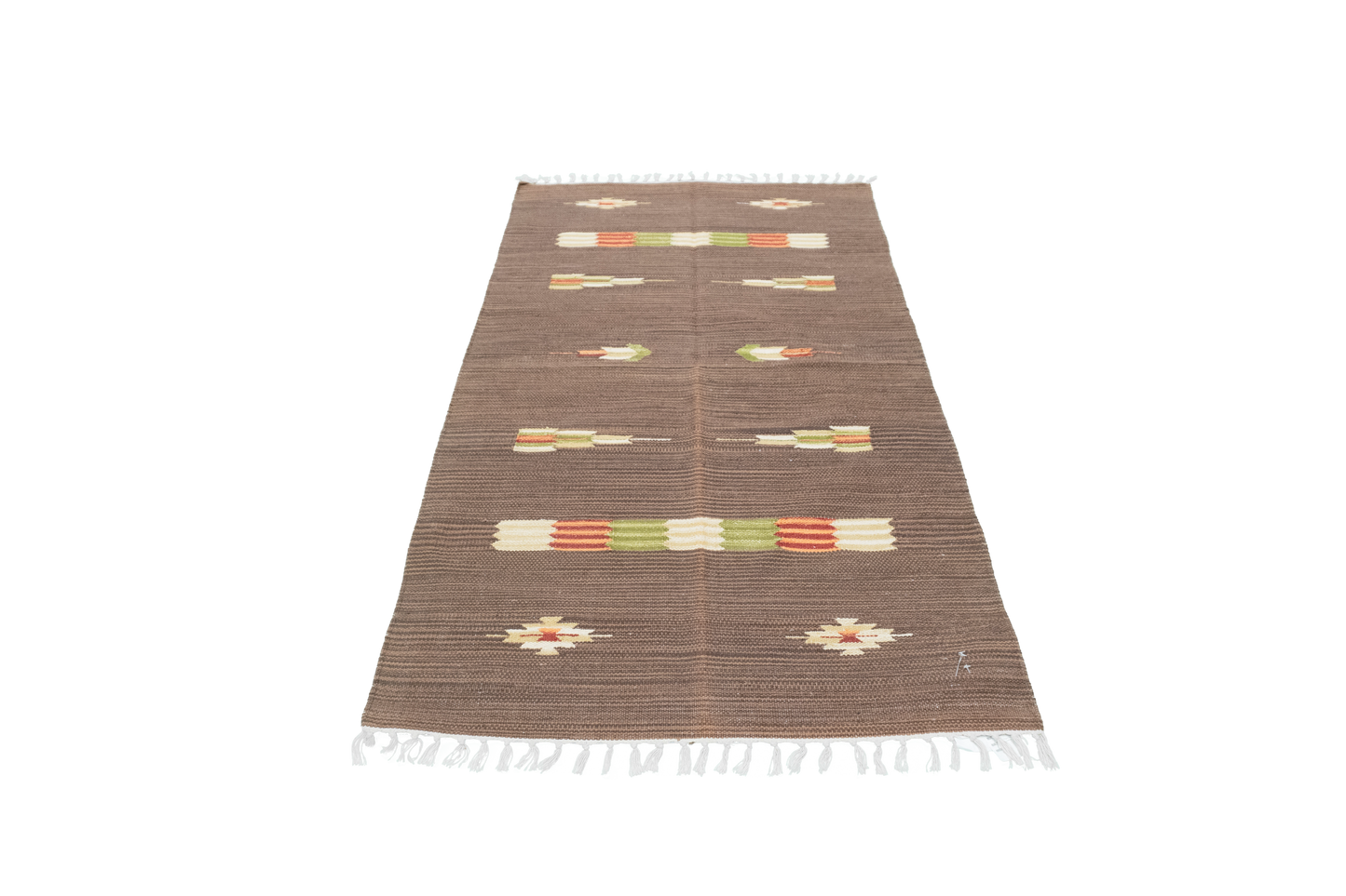 W 3 L 5 Kilim 100% Wool Hand-Woven Geometric Design - 60504