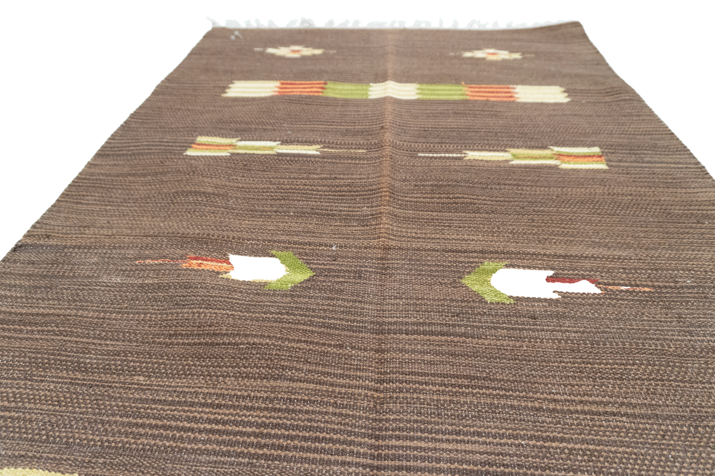 W 3 L 5 Kilim 100% Wool Hand-Woven Geometric Design - 60504