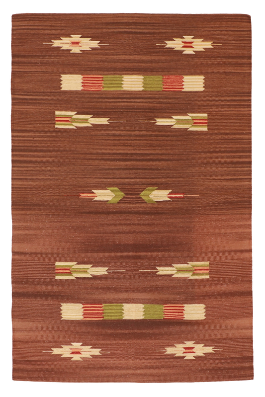W 4 L 6 Kilim 100% Wool Hand-Woven - 60520