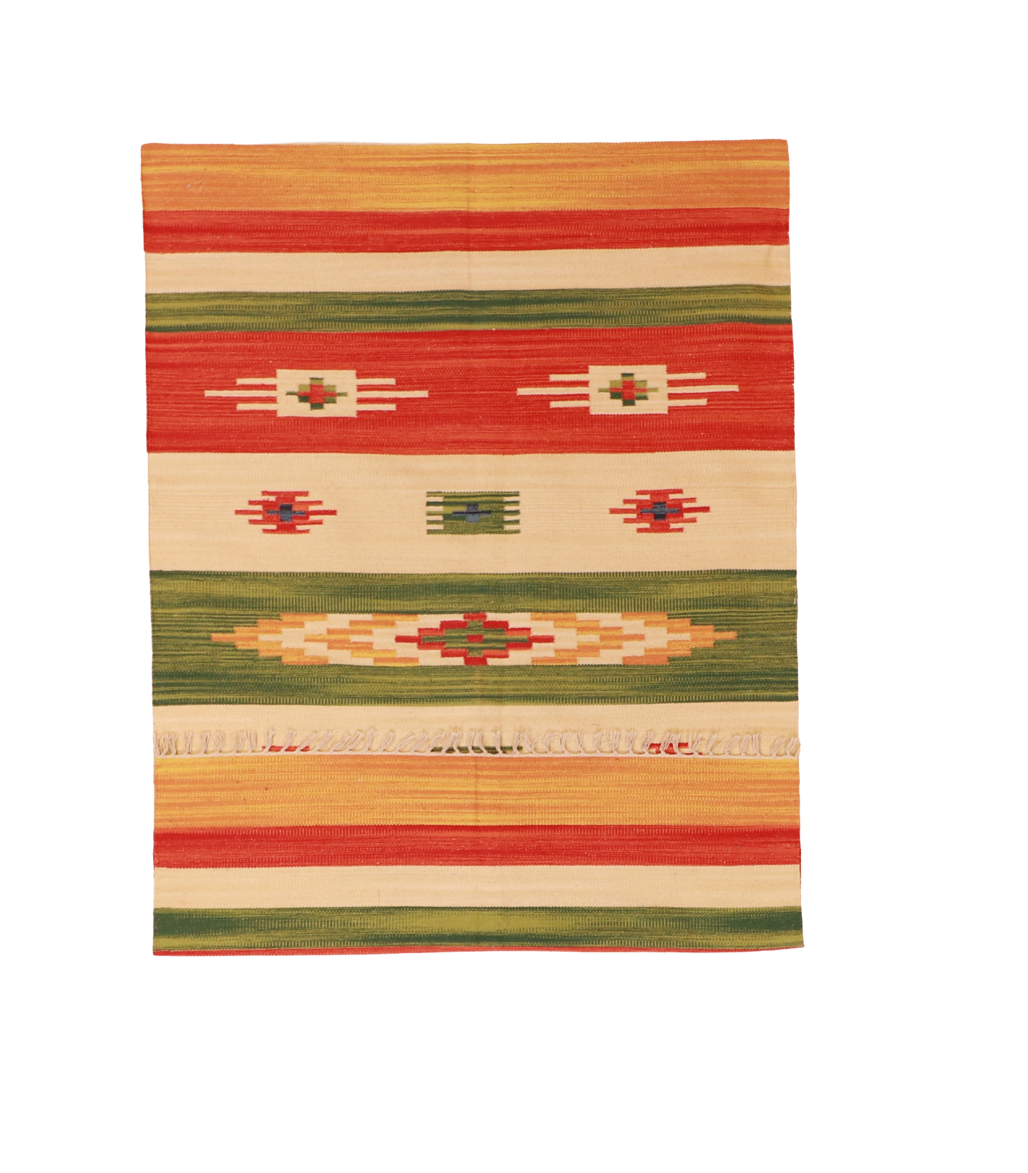 W 4 L 6 Kilim 100% Wool Hand-Woven - 60524