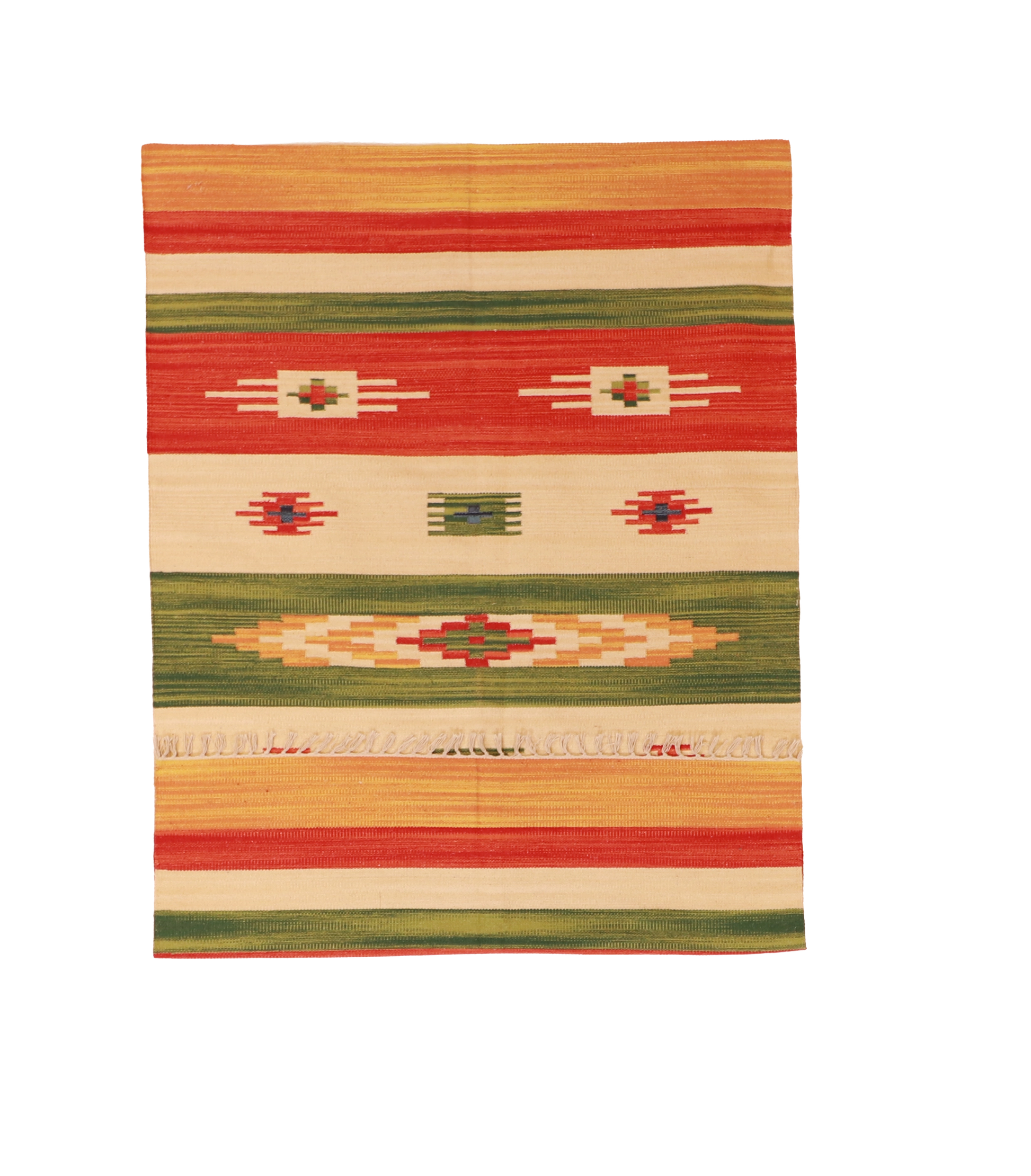 W 4 L 6 Kilim 100% Wool Hand-Woven - 60524