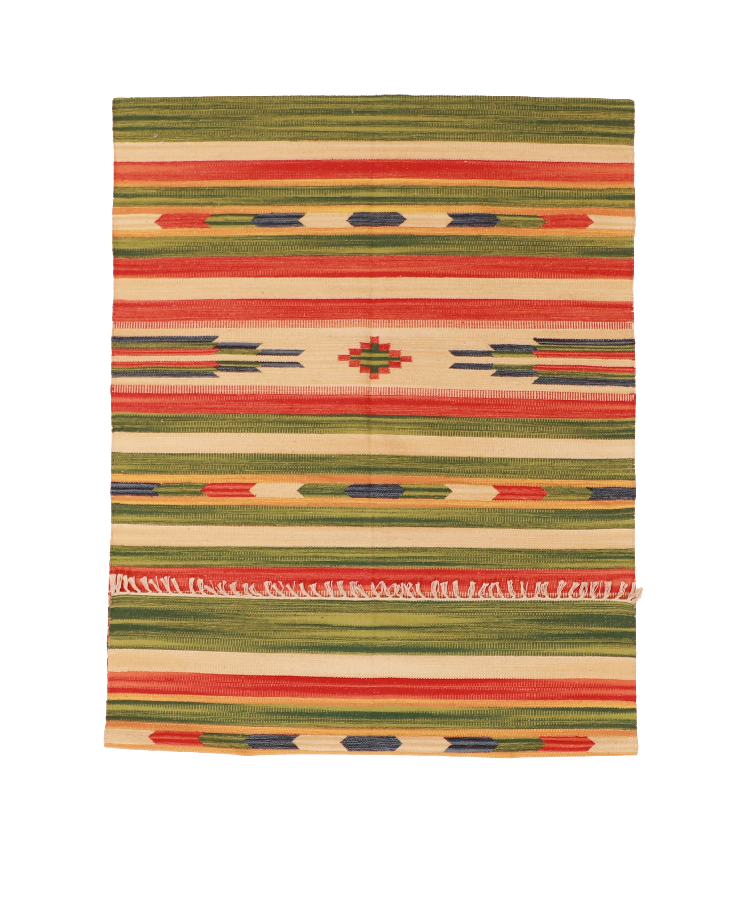 W 4 L 6 Kilim 100% Wool Hand-Woven - 60525