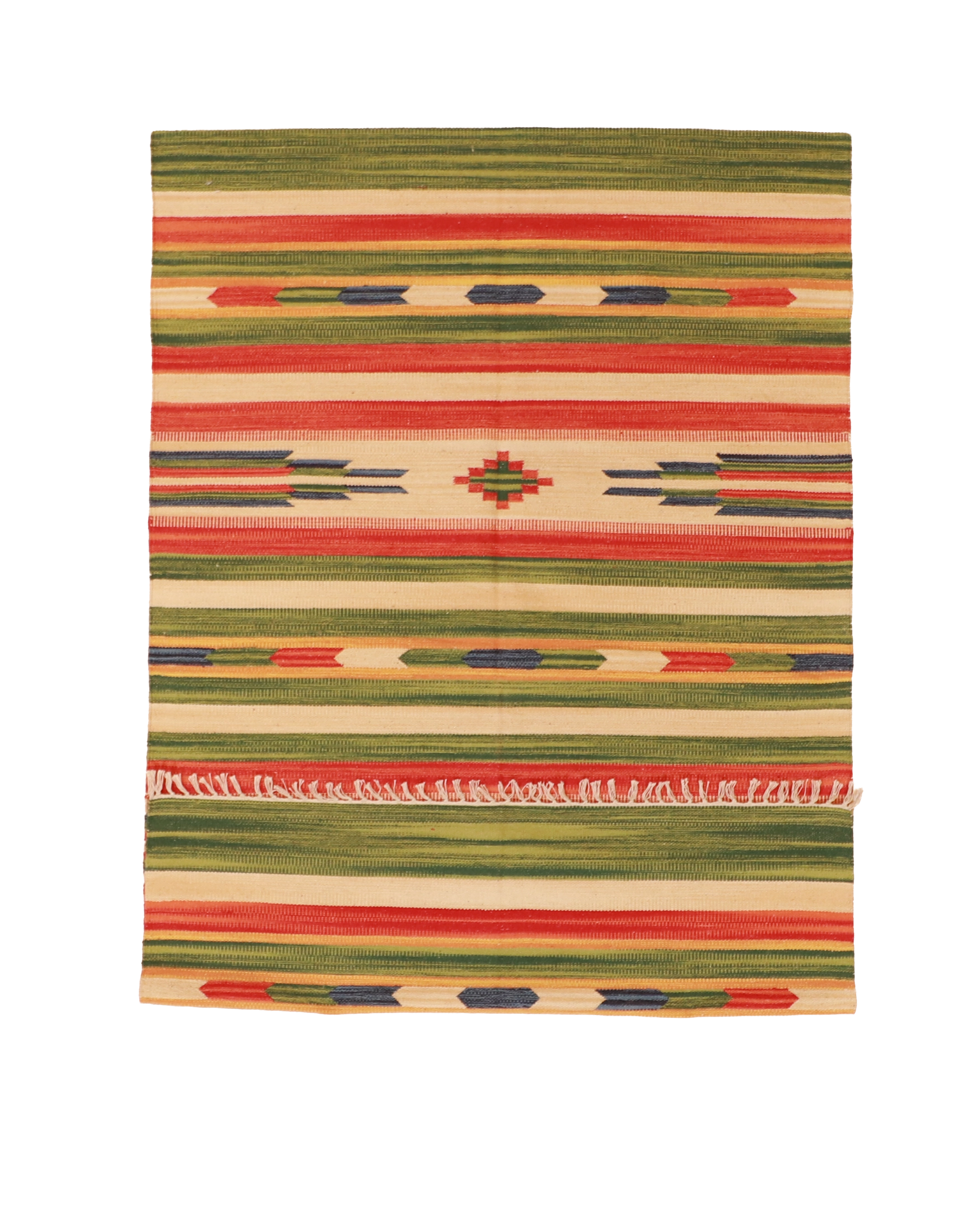 W 4 L 6 Kilim 100% Wool Hand-Woven - 60525