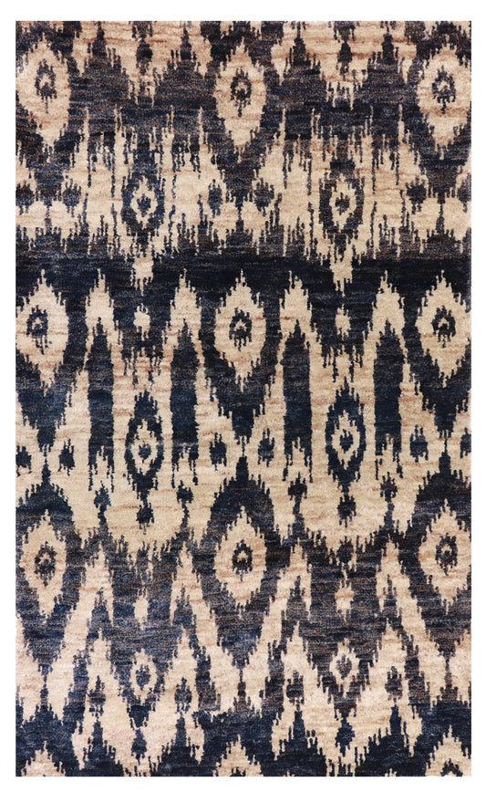 6x9 - Modern Jute All Over Rectangle - Hand Knotted Rug — 60560