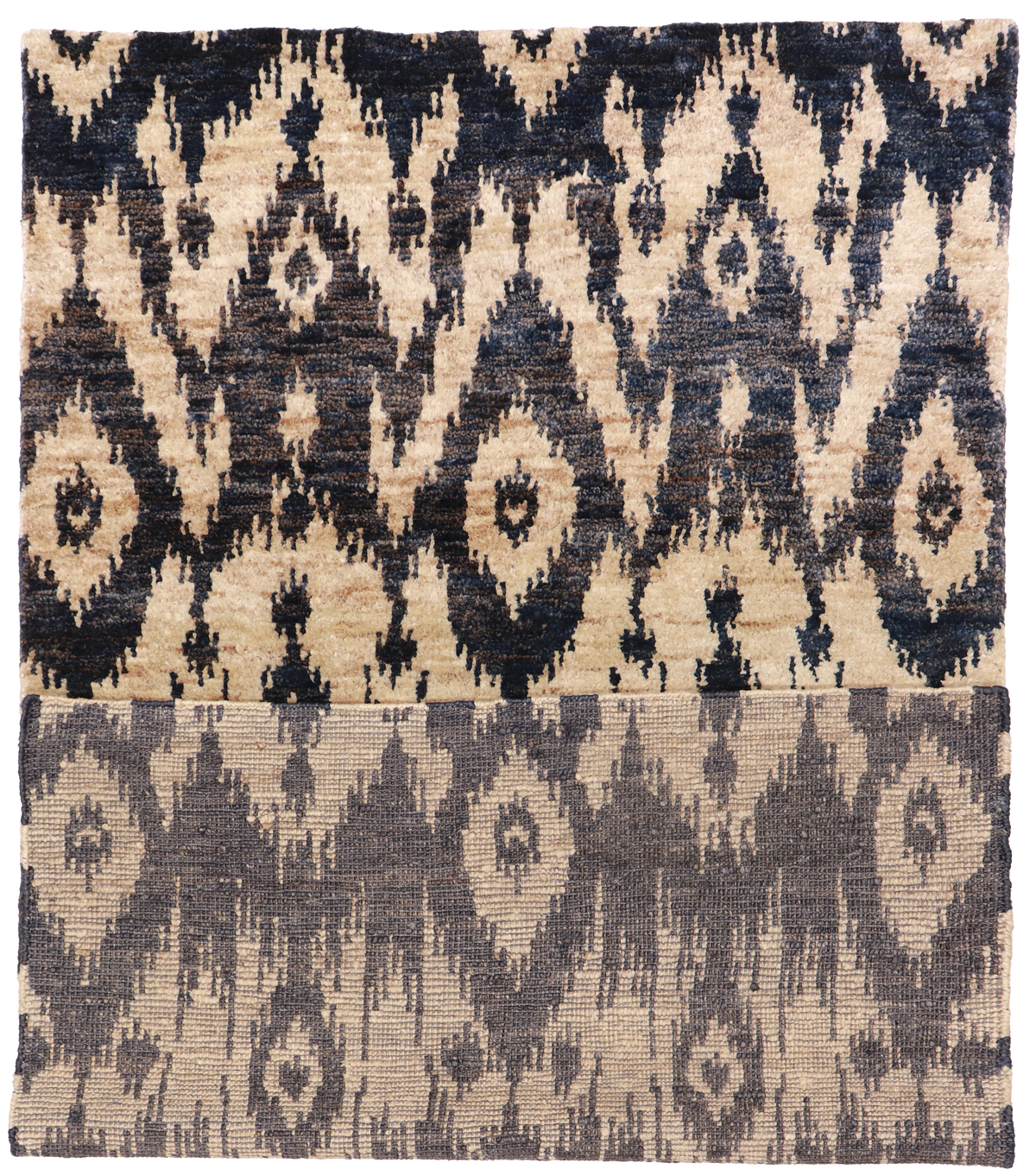 W 4.1 L 7.1 Modern 100% Wool Hand-Woven All-Over Design - 60560