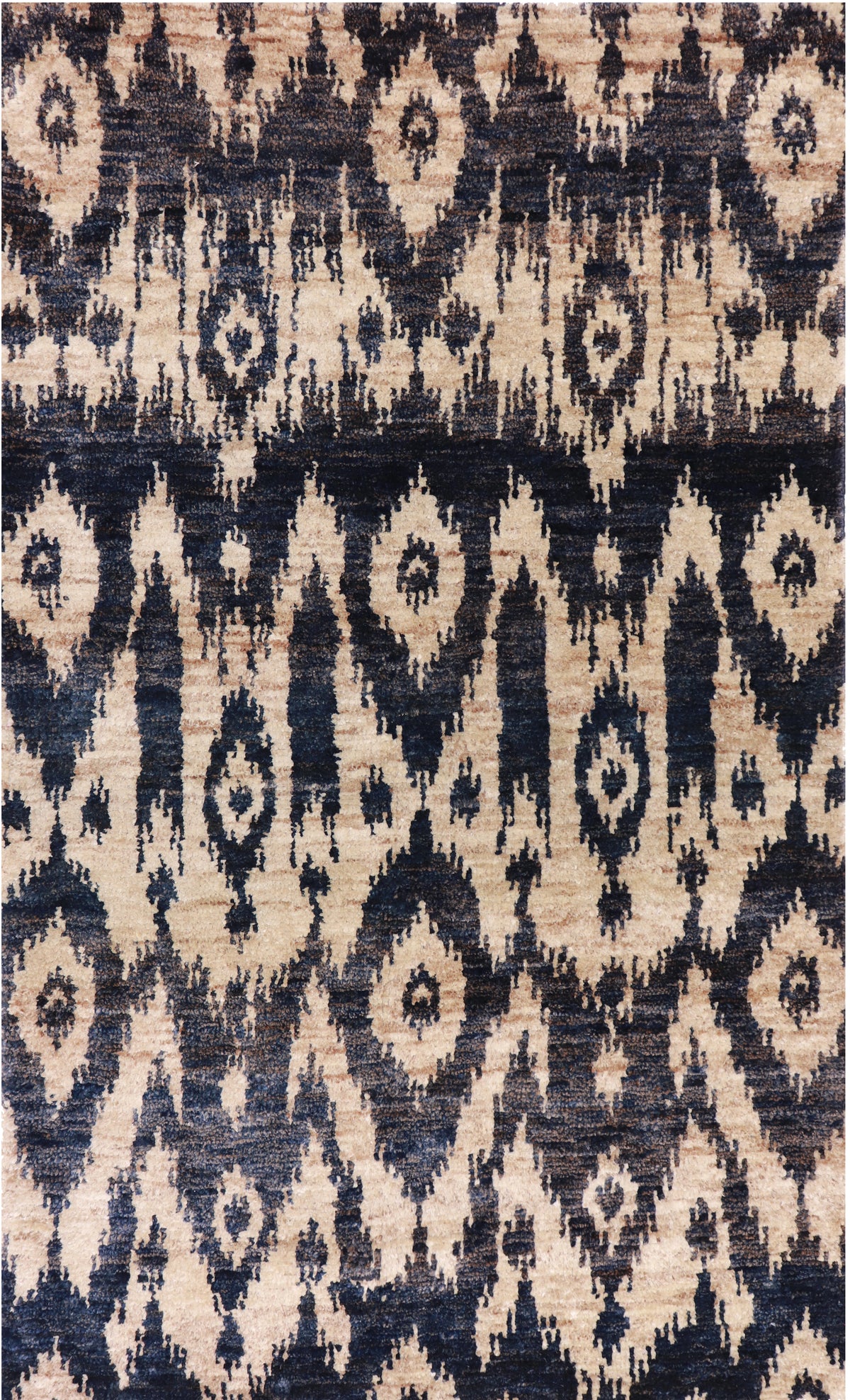 W 4.10 L 7.10 Modern 100% Wool Hand-Woven All-Over Design Rug - 60560