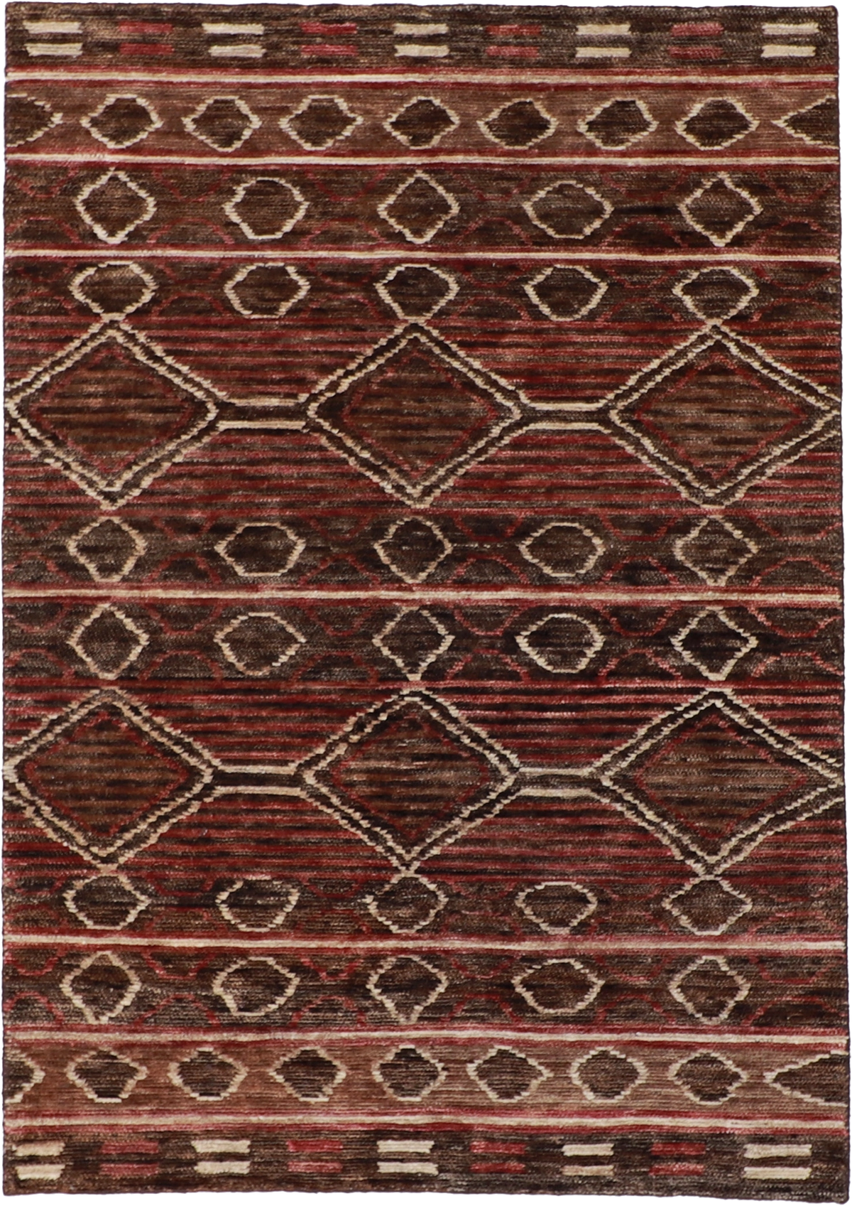 W 6.1 L 8.10 Mountain Modern Jute Hand-Woven All-Over Design Rug - 60583