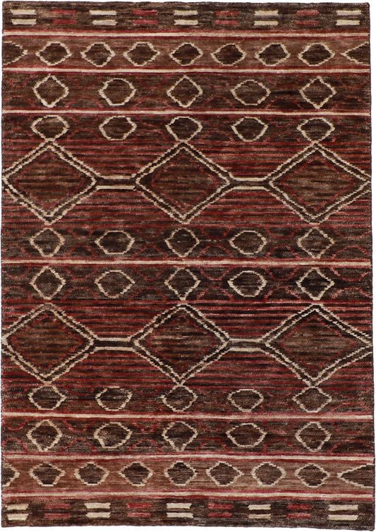 W 6.1 L 8.10 Mountain Modern Jute Hand-Woven All-Over Design Rug - 60583