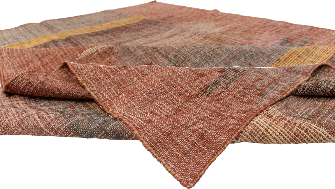 W 8 L 10 Modern 100% Wool Hand-Woven All-Over Design - 60596