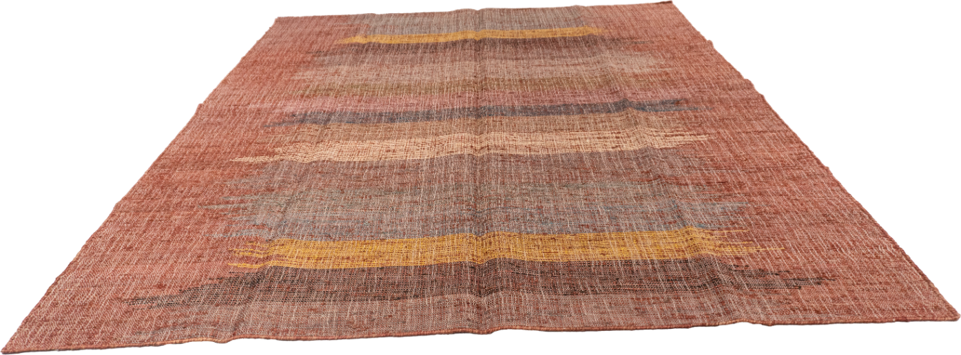 W 8 L 10 Modern 100% Wool Hand-Woven All-Over Design - 60596