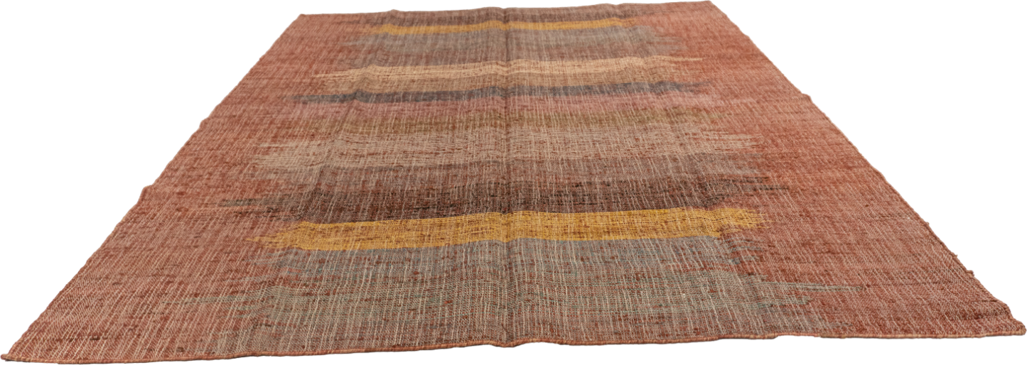 W 8 L 10 Modern 100% Wool Hand-Woven All-Over Design - 60596