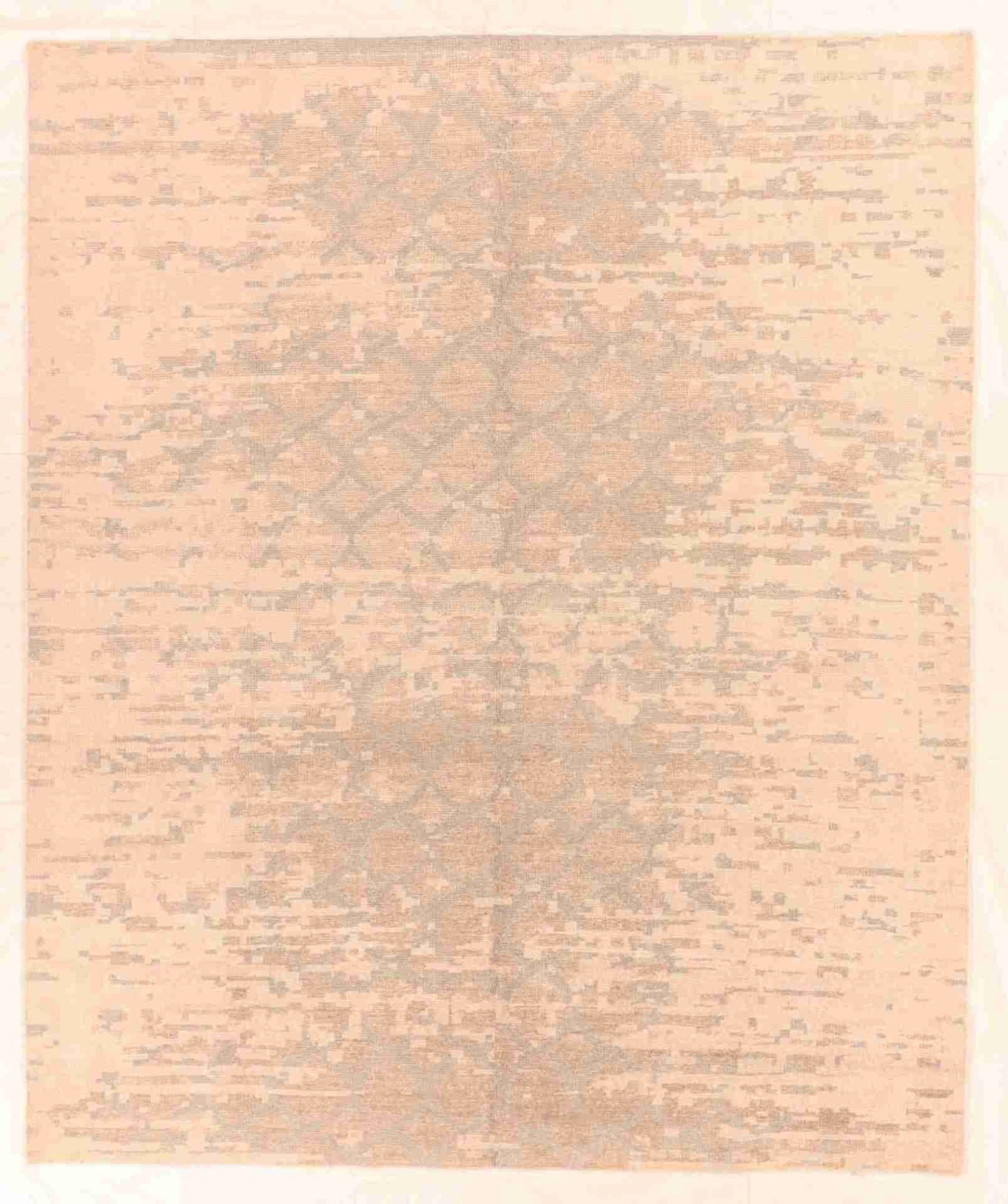 W 8.3 - L 9.10 - Modern Silk/Wool All Over Rectangle - Hand Woven Rug - 60657