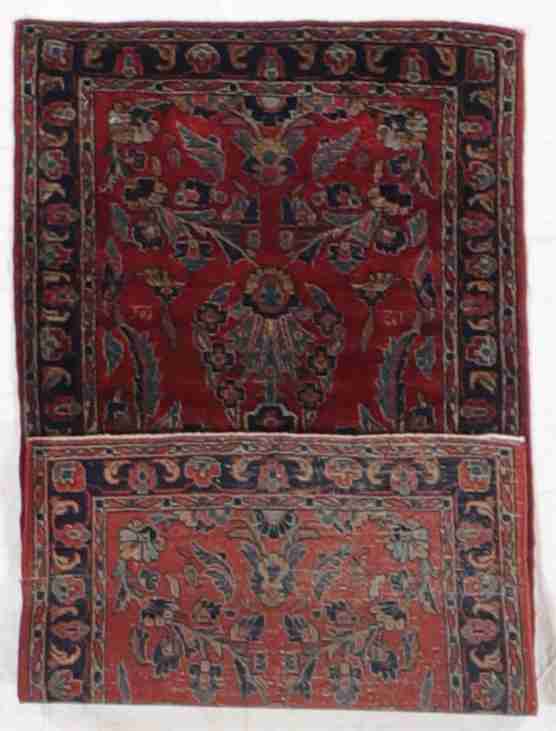W 2.2 L 4.3 Farahan Antique Runner 100% Wool Handmade All Over Design - 60768