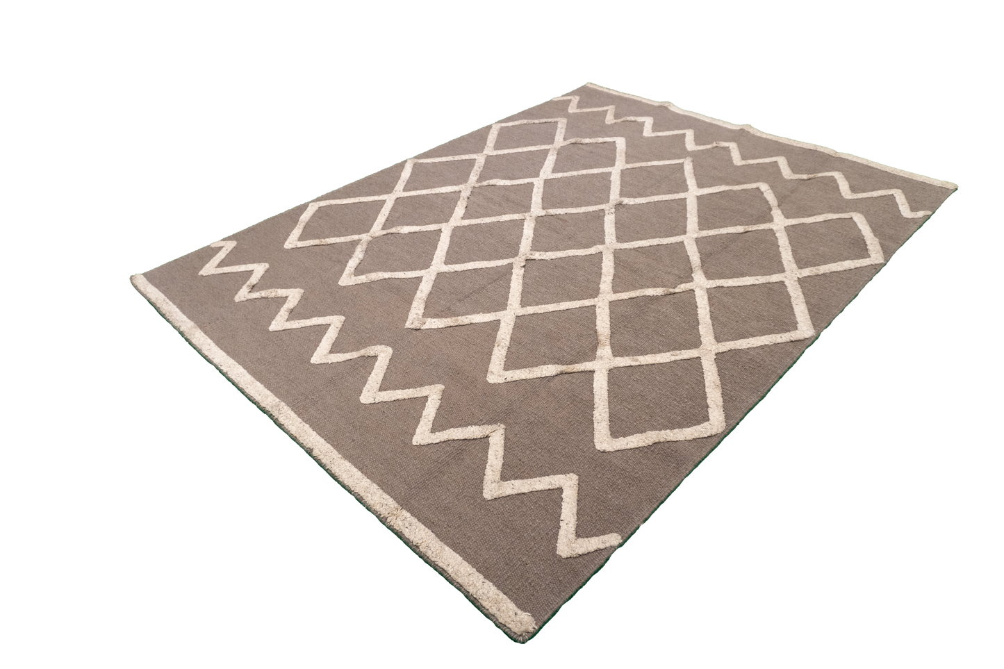W 5 L 7 Mountain Modern Wool And Silk Blend Hand-Woven Western Design - 60775