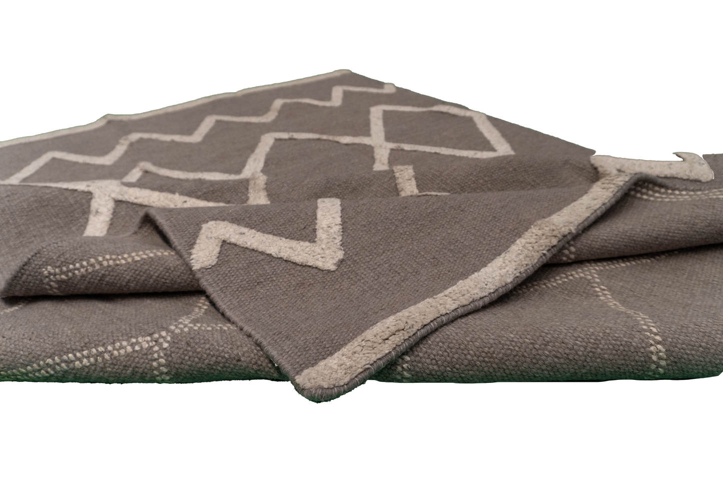 W 5 L 7 Mountain Modern Wool And Silk Blend Hand-Woven Western Design - 60775