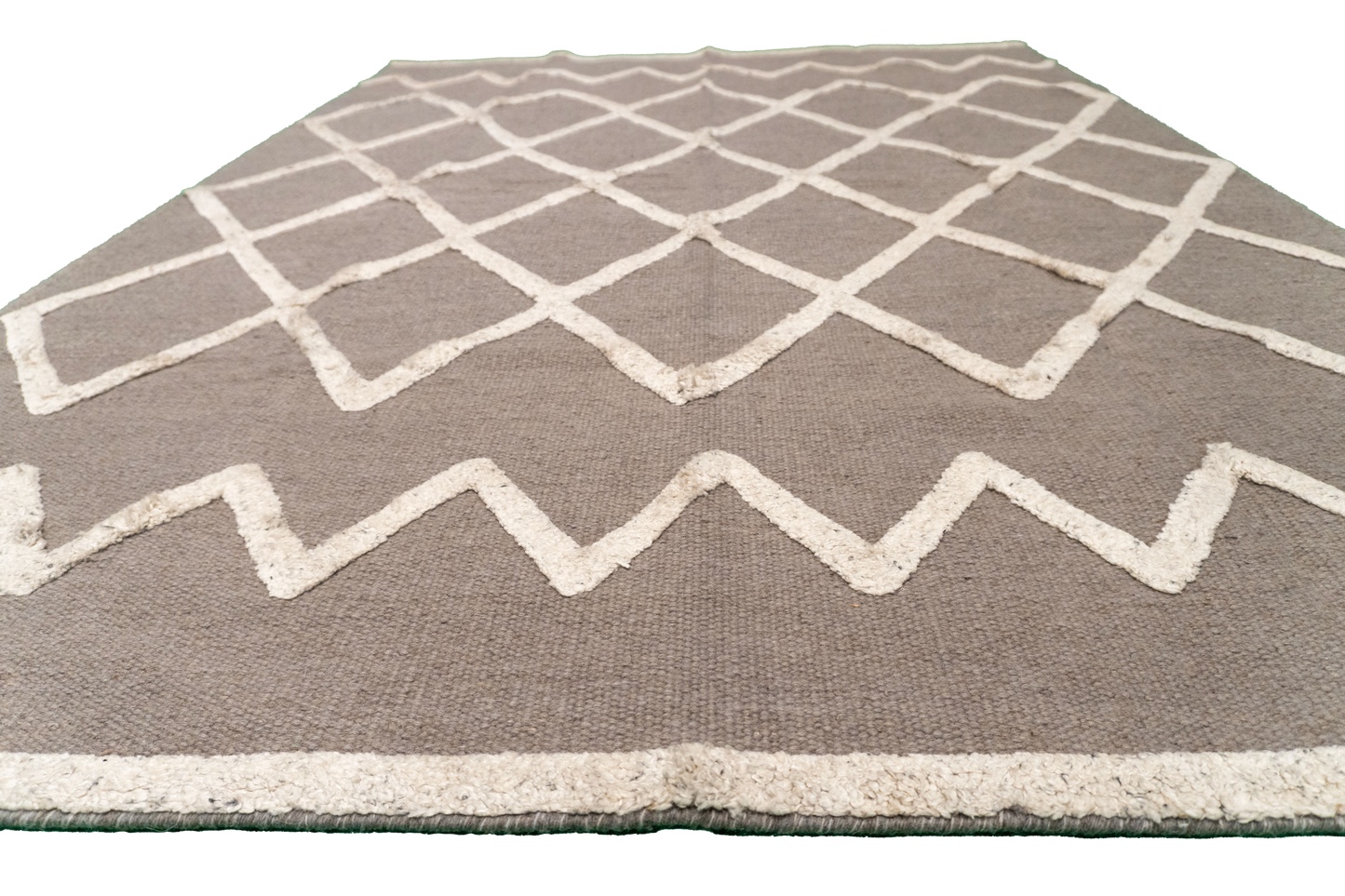 W 5 L 7 Mountain Modern Wool And Silk Blend Hand-Woven Western Design - 60775