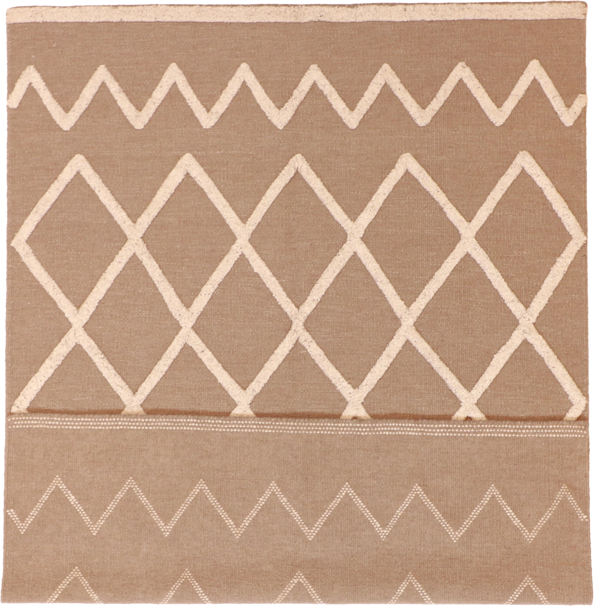 W 5 L 7 Mountain Modern Wool And Silk Blend Hand-Woven Western Design - 60775