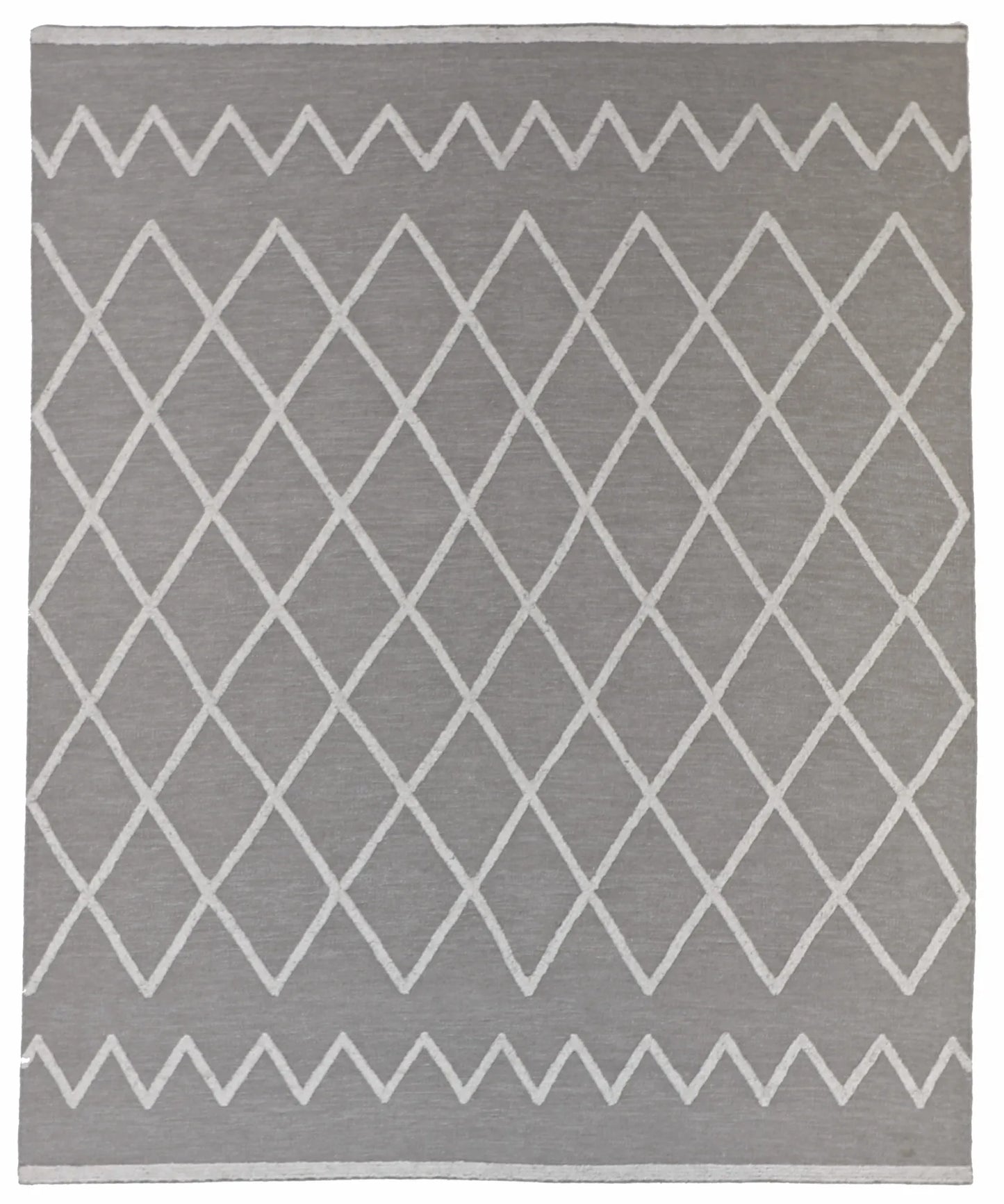 8.2 x 10 - Kilim Wool Contemporary Rectangle - Finest Hand-Made Quality Wool — 60783