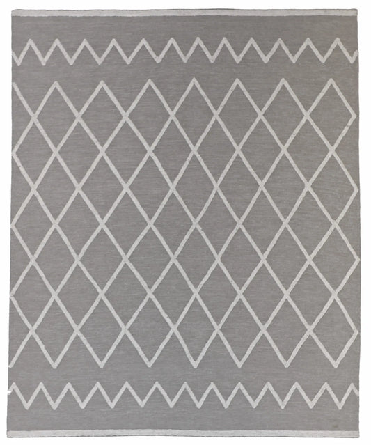 8.2 x 10 - Kilim Wool Contemporary Rectangle - Finest Hand-Made Quality Wool — 60783