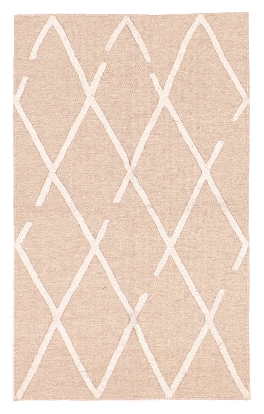 3 x 5 - Kilim Fine/Wool/Silk Modern Rectangle - Finest Hand-Made Quality Wool — 60785