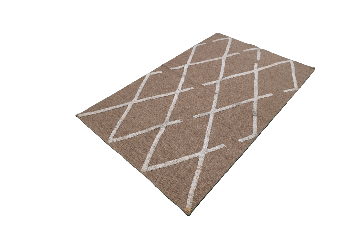 W 3 L 5 Kilim Wool And Silk Blend Hand-Woven Modern Design - 60785
