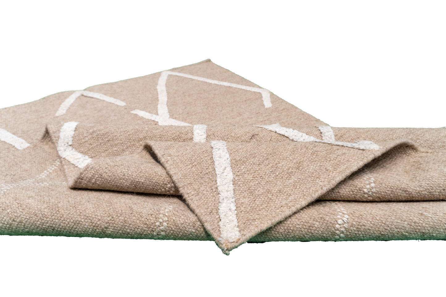 W 3 L 5 Kilim Wool And Silk Blend Hand-Woven Modern Design - 60785