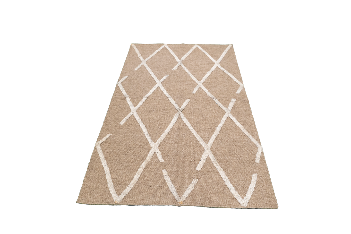 W 3 L 5 Kilim Wool And Silk Blend Hand-Woven Modern Design - 60785