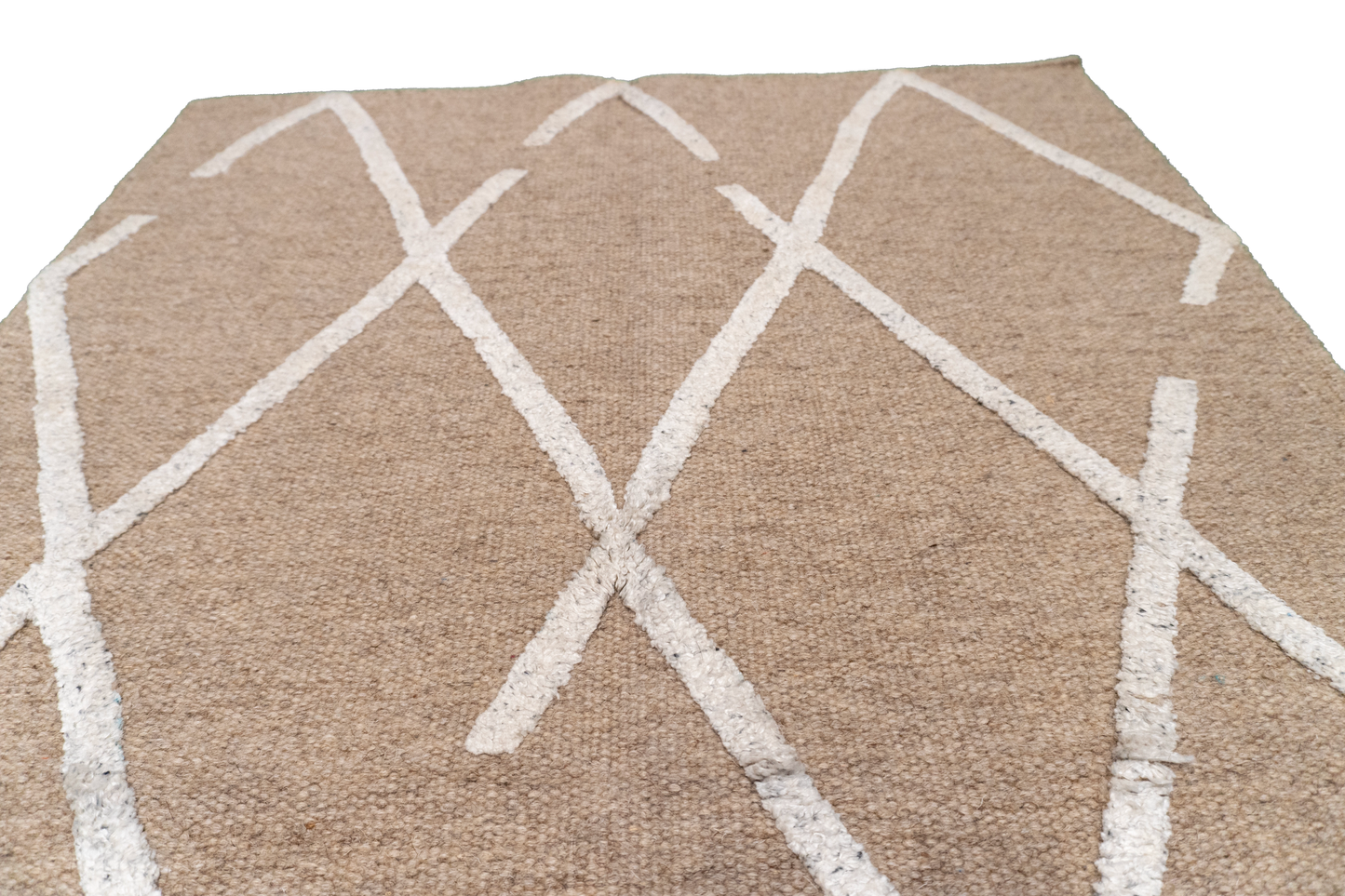 W 3 L 5 Kilim Wool And Silk Blend Hand-Woven Modern Design - 60785