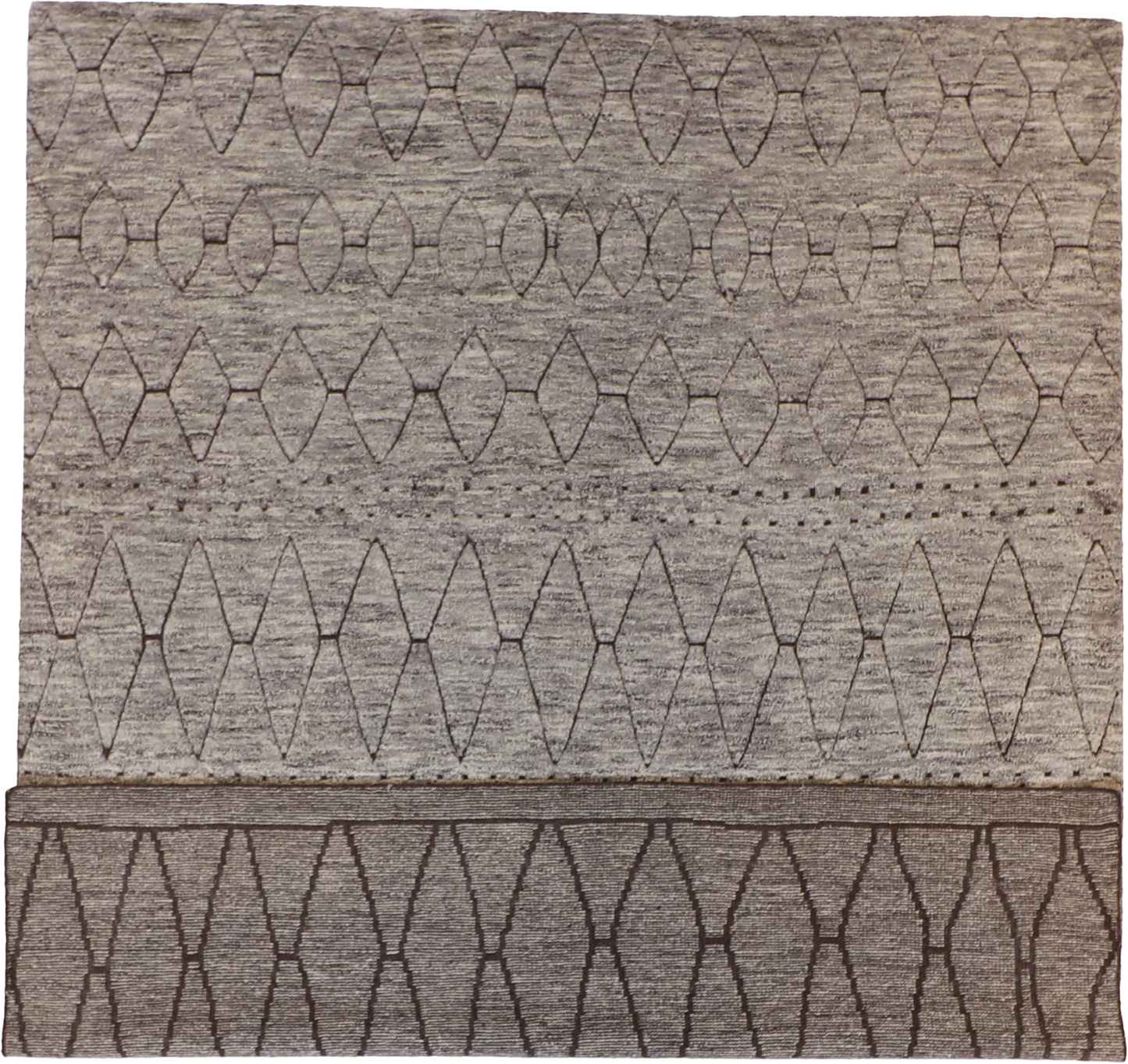 W 8 L 10 Moroccan 100% Wool Hand-Woven All-Over Design - 60813