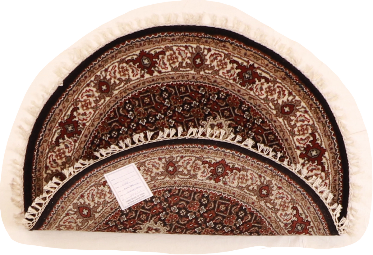W 3 L 3 Mahie Circle 100% Wool Hand-Woven All-Over Design - 60827