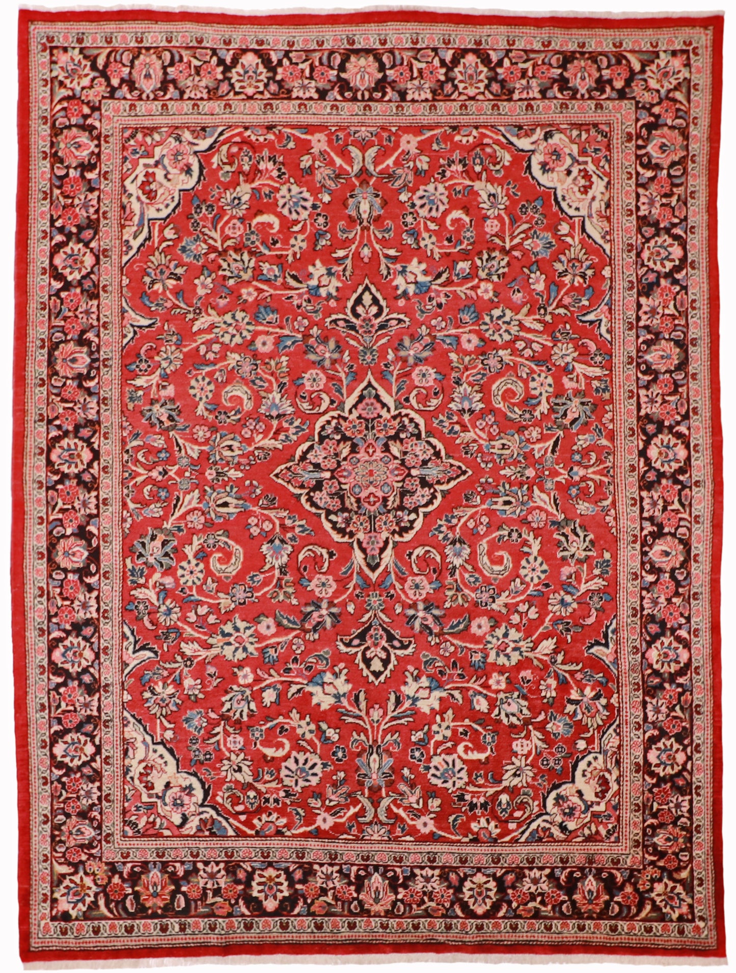 W 9 L 12 Mahal 100% Wool Handmade All Over Design - 6089