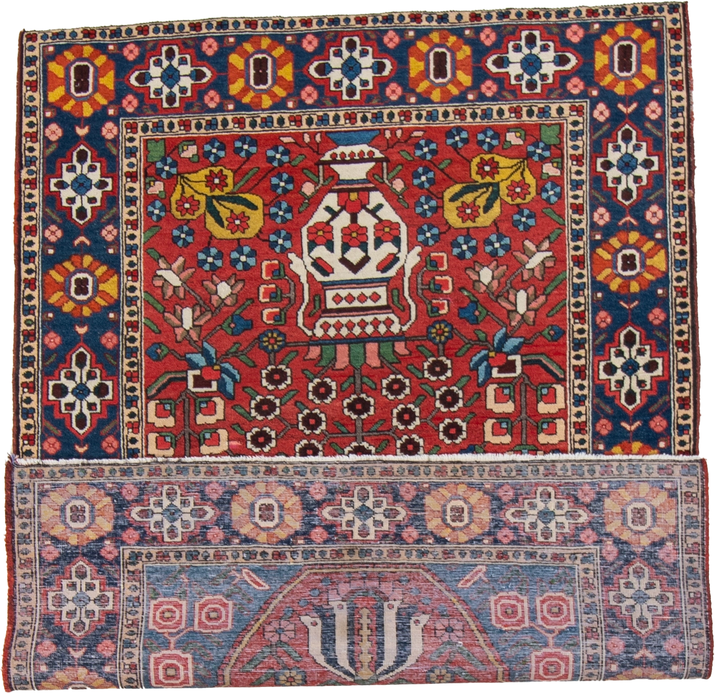 W 5 L 6.6 Bakhtiarie Antique 100% Wool Hand-Woven All-Over Design - 60896