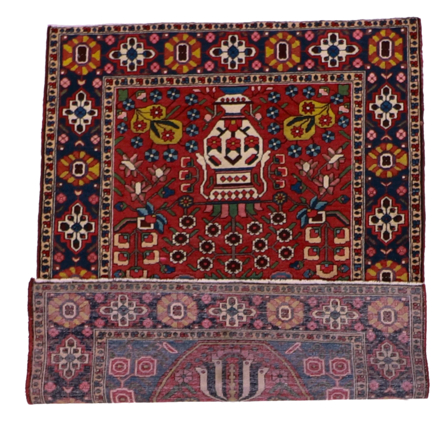 W 5 L 6.6 Bakhtiarie Antique 100% Wool Hand-Woven All-Over Design - 60896
