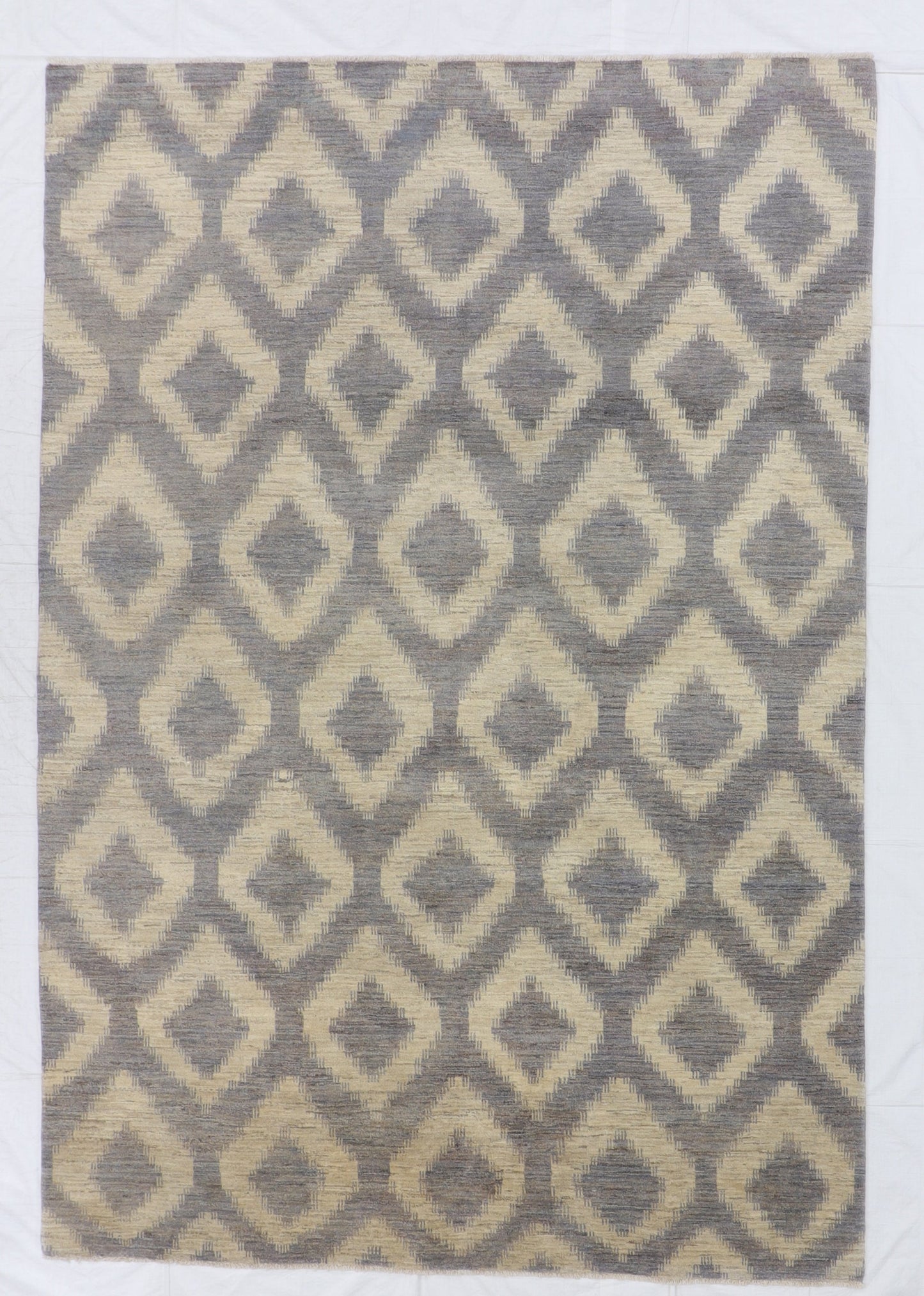 9x12 - Modern Fine/Wool All Over Rectangle - Hand Knotted Rug — 60938