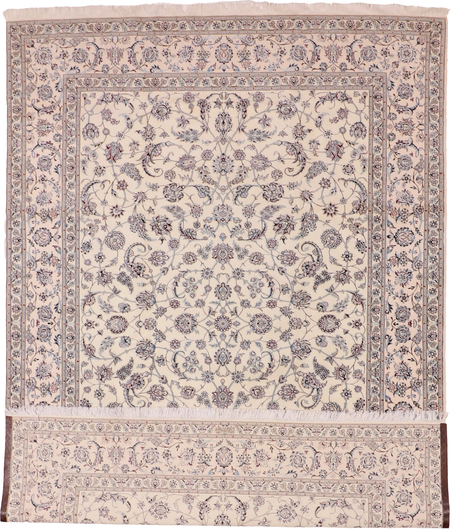W 9 L 12 Naine Wool And Silk Blend Hand-Woven Traditional Design - 60951