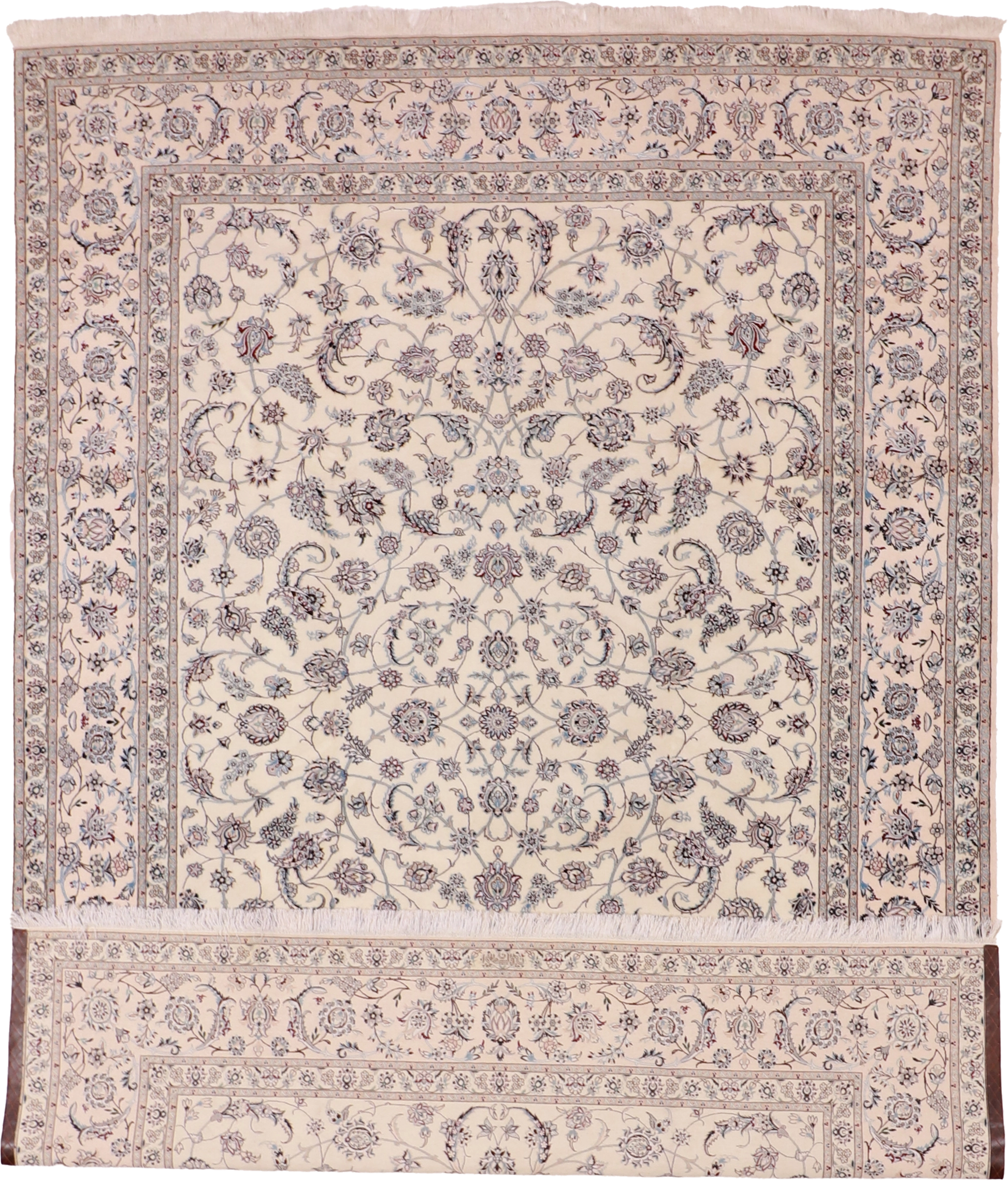 W 9 L 12 Naine Wool And Silk Blend Hand-Woven Traditional Design - 60951