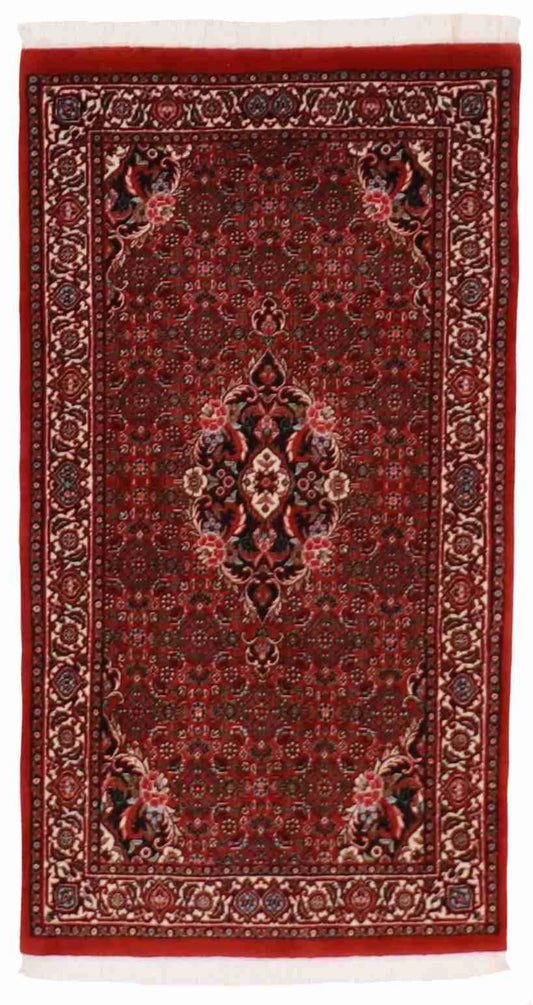 W 2.4 - L 4.4 - Bijar Wool All Over Rectangle - Finest Hand-Knotted Quality Wool - 60963