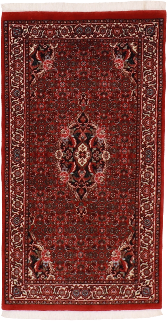W 2.4 L 4.4 Bijar 100% Wool Hand-Woven All-Over Design - 60963