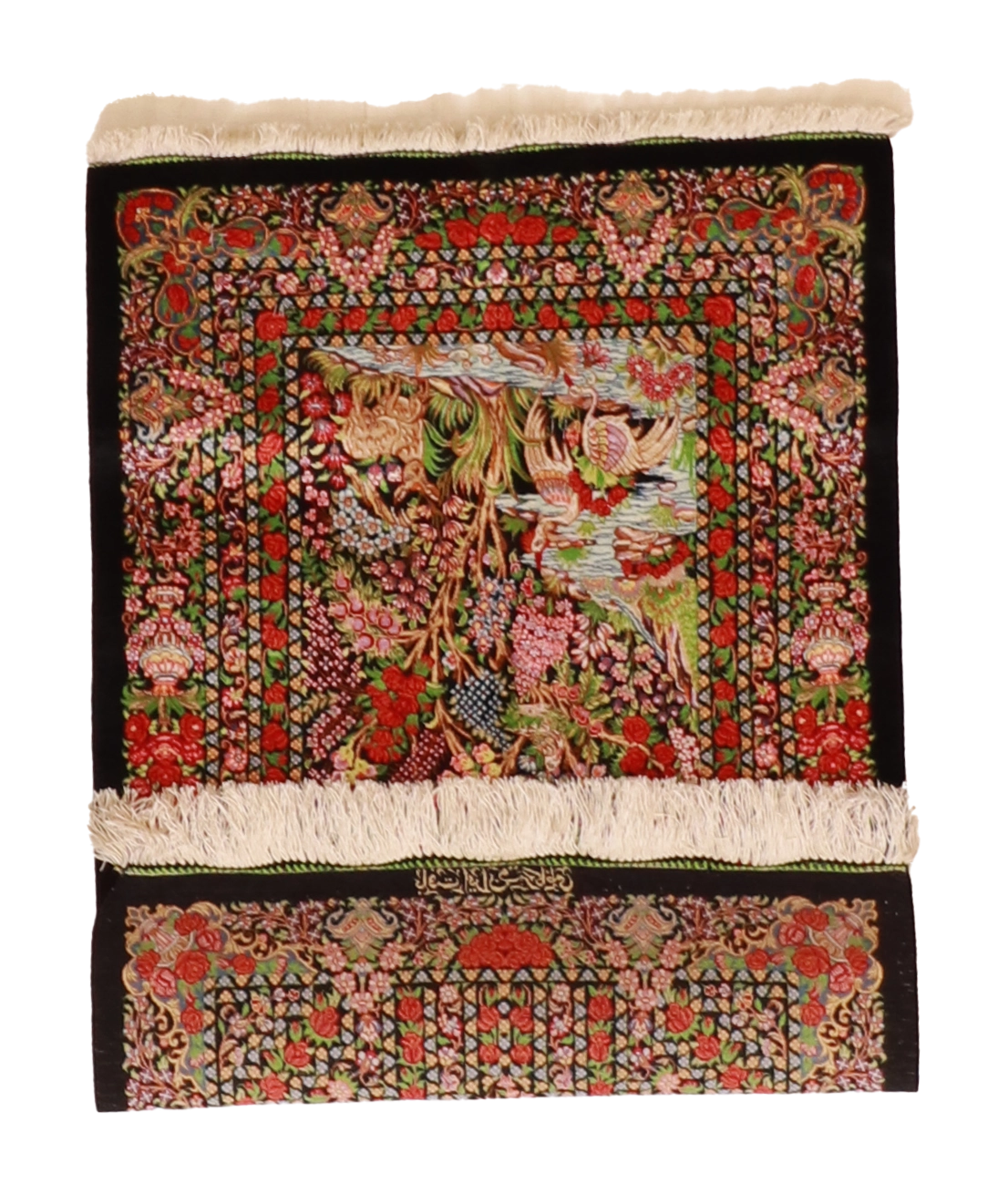 W 2 L 3 Qum 100% Silk Hand-Woven All-Over Design - 60983
